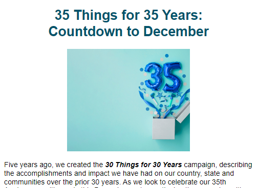 #31: 35 Things for 35 Years