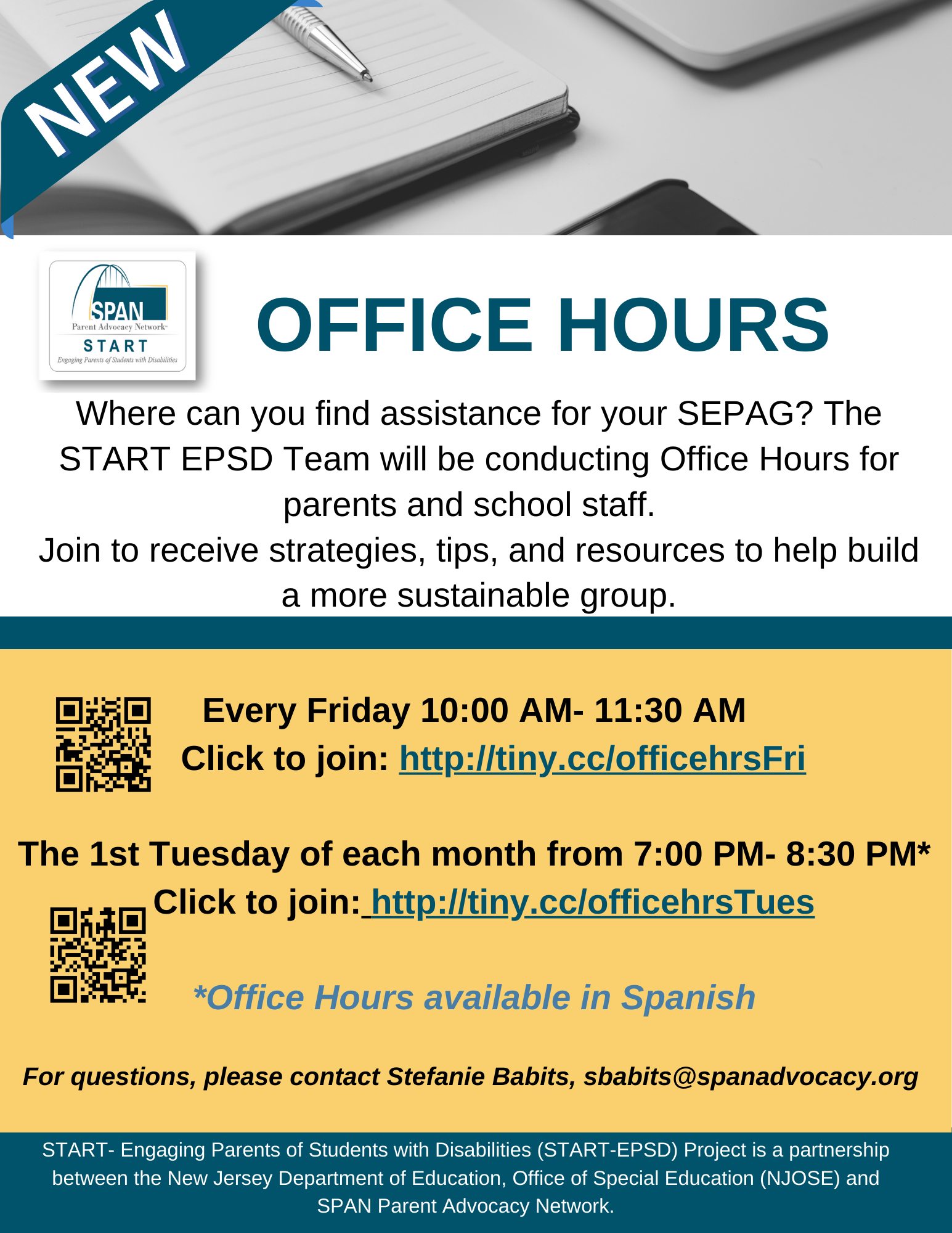 SEPAG Office Hours SPAN Parent Advocacy Network