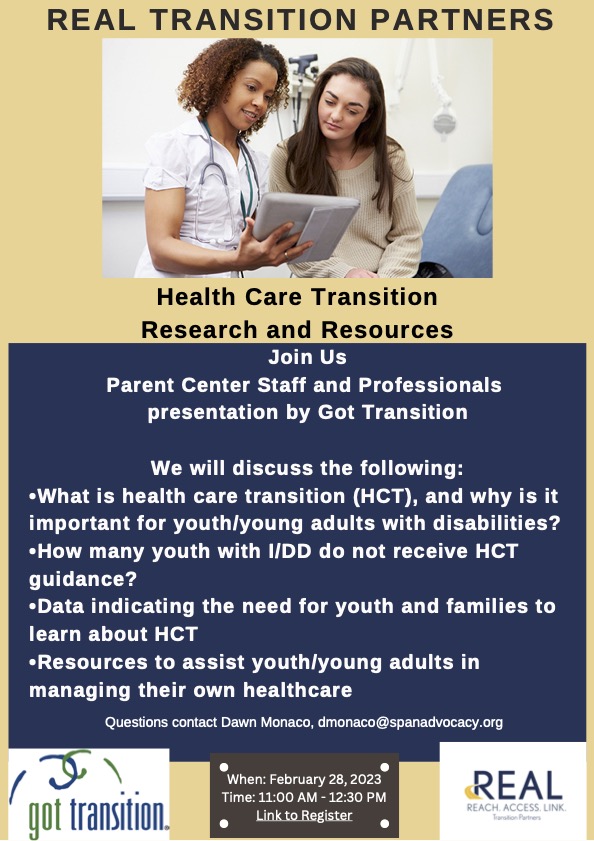 Understanding Healthcare Transition flyer