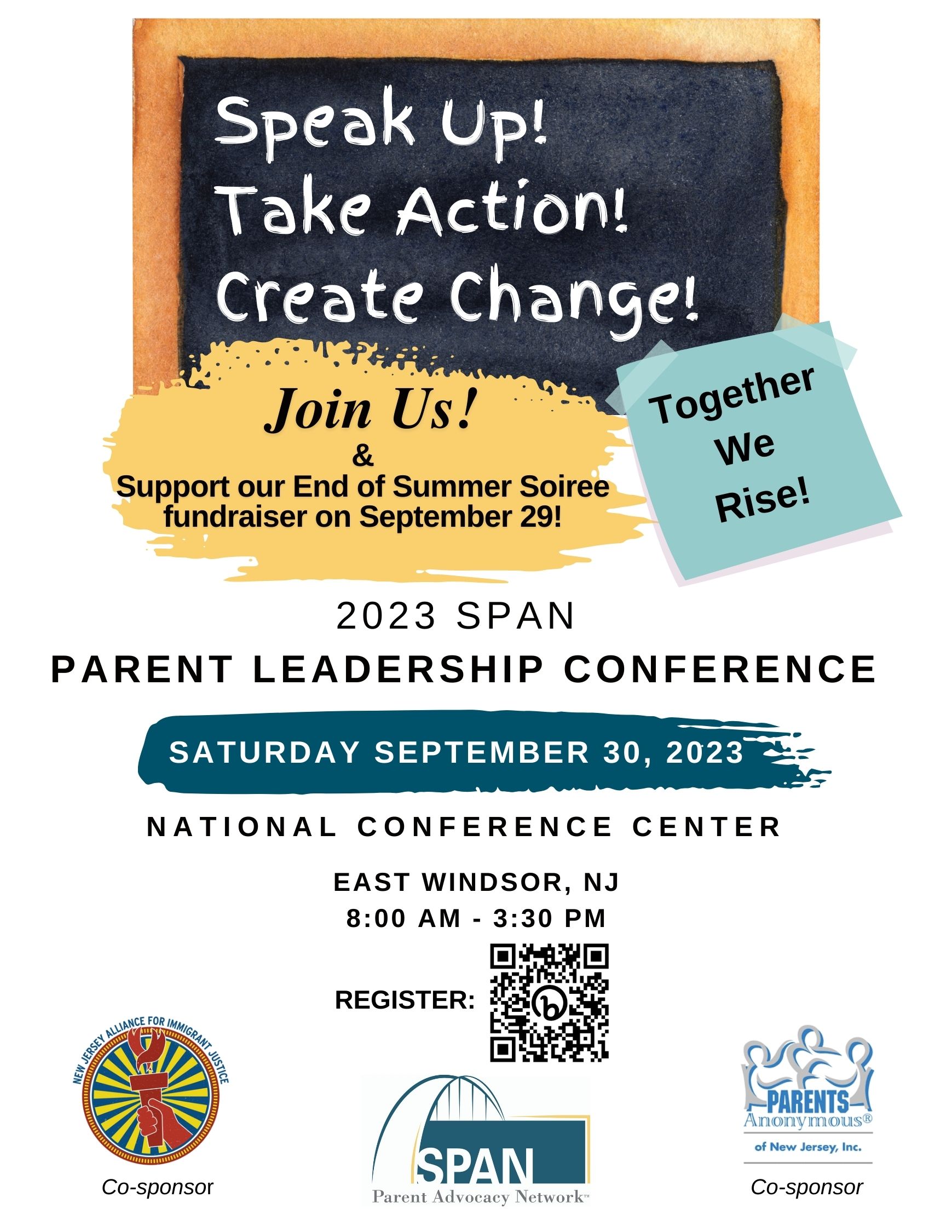 2023 SPAN Parent Leadership Conference Save the Date Flyer English 
