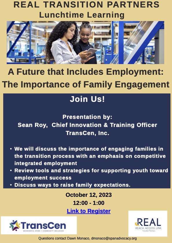Family Engagement & Employment flyer