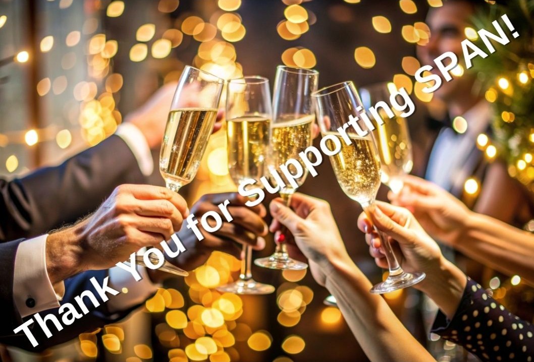 Clinking glasses with white wine and toasting.